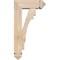 Ekena Millwork Merced Arts and Crafts Smooth Bracket w/ Offset Brace, Douglas Fir, 5 1/2"W x 14"D x 26"H BKT0604X14X26MRC03SDF - alternate 3